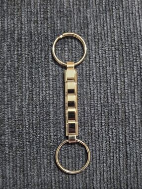 Italian Charm Silver Tone Link Keychain